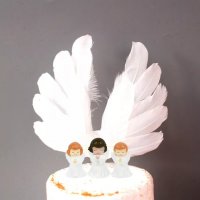 LED светещи крила криле за ангел Кръщене топер декор торта украса парти, снимка 8 - Други - 21879949