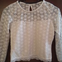 Дамска дантелена блуза ХС-С , снимка 1 - Блузи с дълъг ръкав и пуловери - 28695988