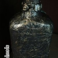 Ръчно декорирана празна бутилка с глина, снимка 2 - Декорация за дома - 27964097