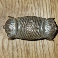 Сребърна възрожденска религиозна  гривна рогатка, снимка 1 - Антикварни и старинни предмети - 44846629