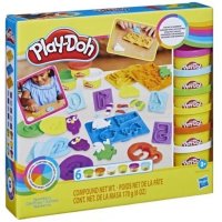 Нов Комплект Play Doh мек пластелин с числа и форми комплект 6 цвята пластелин, снимка 1 - Пластелини, моделини и пясъци - 43726278