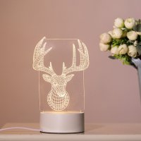 3D Лампа LED Холограмна нощна лампа , снимка 10 - Настолни лампи - 44106450