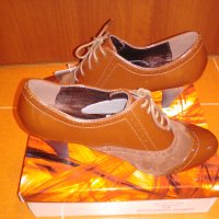 Дамски тъмно кафяви лачени обувки , изработени от висококачествена еко кожа, снимка 5 - Дамски ежедневни обувки - 27579431