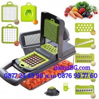 14в1 Мултифункционално кухненско ренде за плодове и зеленчуци с контейнер Veggie Slicer - КОД 3758, снимка 7 - Други - 38179679