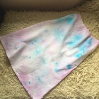 Пола висока талия, tie dye ефект,с лен, снимка 3 - Поли - 28341410