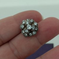 Красиви сребърни обеци С камъни Буква АА, снимка 2 - Обеци - 43923359