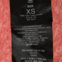 G-STAR RAW оригинална тениска XS памучна фланелка REDILL SLIM V T, снимка 7 - Тениски - 35378747