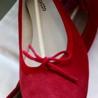 НОВИ обувки балерина, кожа 100%, велур, REPETTO PARIS, Франция, 38,5, снимка 1 - Дамски ежедневни обувки - 43074495