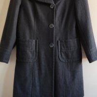 Зимно елегантно вълна черно палто, снимка 2 - Палта, манта - 26535744