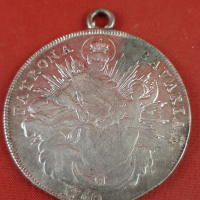 Сребърна монета PATRONA BAVARIA 1760  /Висулка/ , снимка 3 - Нумизматика и бонистика - 36548304