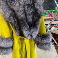 Дамско палто сибирска лисица и лама С, М,Л, снимка 3 - Палта, манта - 38538105