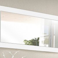 Огледало HUGO с дървена рамка в бяло 45x100 см внос от Германия
