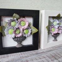 Рамки с 3д вази и цветя, снимка 4 - Подаръци за жени - 44084244