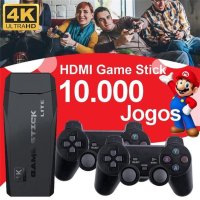 2.4G безжичен контролер Game-Pad TV Video Game Stick (4K Ultra HD Game Stick, черен), снимка 1 - Друга електроника - 42945902