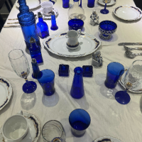 Бутилка за ракия синьо стъкло , снимка 14 - Антикварни и старинни предмети - 44877607