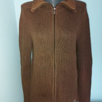Памучен сучър тип жилетка "WE" fundamentals / голям размер , снимка 2 - Блузи с дълъг ръкав и пуловери - 32544038