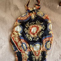 Страхотен топ барок кралски орнаменти , снимка 5 - Корсети, бюстиета, топове - 37605117