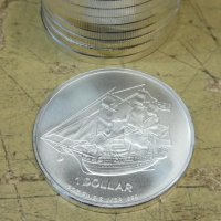 Сребърна монета кораб , снимка 1 - Нумизматика и бонистика - 38297557
