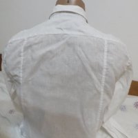 Мъжка риза с дълъг ръкав от лен Zara, снимка 3 - Ризи - 39146229