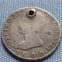 Сребърна монета 4 реала 1809г. Хосе Напалеон Мадрид Испания 13674, снимка 1 - Нумизматика и бонистика - 42967754