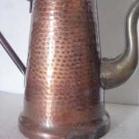 Стар чайник мед + месинг, снимка 6 - Антикварни и старинни предмети - 26880336