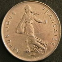5 франка 1978, Франция, снимка 2 - Нумизматика и бонистика - 28435772
