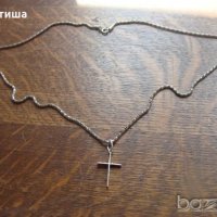 Лот сребърен кръст и синджир, снимка 2 - Колиета, медальони, синджири - 28583924