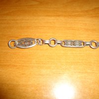 Стара гривна от сребро и метал, снимка 5 - Колекции - 27461867