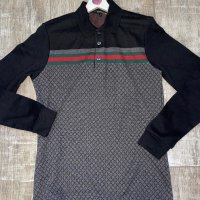 Нова 10%? оригинална маркова мъжка блуза Gucci Гучи класик 100 % памук памучна , снимка 2 - Блузи - 43400471