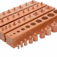 Дървени цилиндри теглилки с дръжки професионални Монтесори материали, снимка 2 - Образователни игри - 38857558