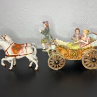 Италианска порцеланова карета №4949, снимка 3 - Антикварни и старинни предмети - 43868204