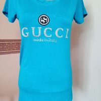 GUCCI Made in Itali, Уникална, Размер S. Код 1320 , снимка 11 - Тениски - 33203781