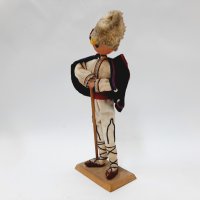 Стара дървена, етно, битова кукла, овчарче(9.1), снимка 6 - Антикварни и старинни предмети - 43680925