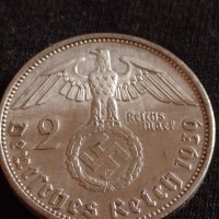 Сребърна монета 2 райхсмарки 1939г. Нацистка Германия Трети Райх с СХВАСТИКА за КОЛЕКЦИЯ 42048, снимка 6 - Нумизматика и бонистика - 43798712