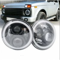 1бр. 7"Инчов кръгъл светодиоден фар за Jeep Wrangler, Land Rover и др, снимка 4 - Аксесоари и консумативи - 42983004