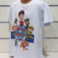 Нова детска тениска с дигитален печат PAW Patrol (Пес патрул) в бял цвят, снимка 9 - Детски тениски и потници - 36598934