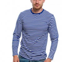 Нов мъжки моряшки комплект: моряшка блуза с дълъг ръкав и капитанска шапка, снимка 3 - Блузи - 32771009