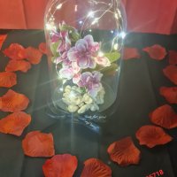 Вечна орхидея в луксозна кутия/орхидея с LED светлини , снимка 3 - Декорация за дома - 44077854