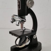Старинен микроскоп B.O.B 150х300х600, снимка 2 - Антикварни и старинни предмети - 28214699