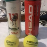 Маркови тенис топки HEAD. Wilson комплект по 3 бр. за 7лв., снимка 2 - Тенис - 27344289