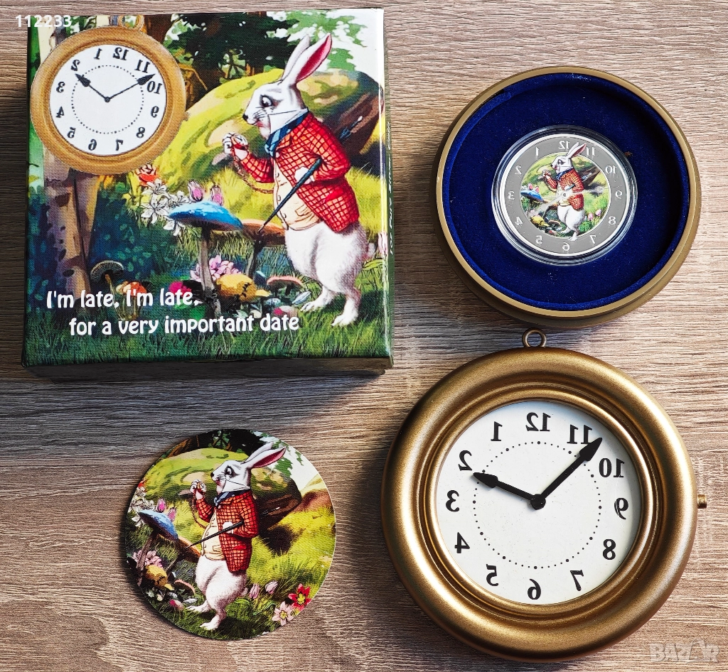 Сребърна колекционерска монета "Алиса в страната на чудесата", снимка 1