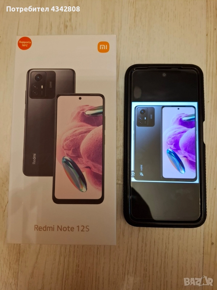 Xiaomi redmi note 12s 256 + 3 кейса и 2 стъкла, снимка 1