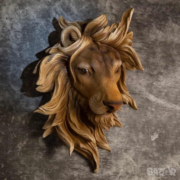 Ново Лъв  - Глава Пано за Стена 55см, снимка 1