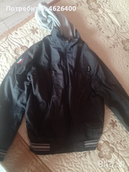 Продавам тъмно сиво детско марково яке за пролета и есента-GYM, снимка 1