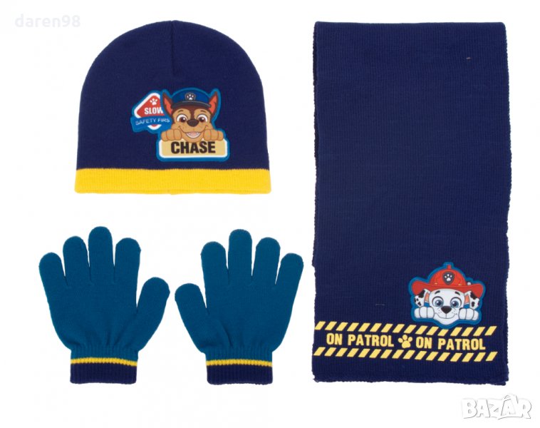 Комплект шапка,шал,ръкавици PAW PATROL BOY., снимка 1