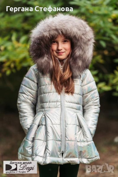 Зимно яке с естествен пух  Размери -110,116,128,140,152 Цена -90лв, снимка 1