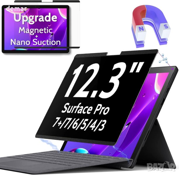 Protescreen 12,3-инчов магнитен екран за поверителност, за Surface Pro 7+/7/6/5/4/3, снимка 1