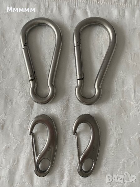 Карабинери неръждаема стомана 4 броя, снимка 1