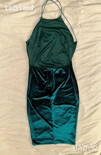 Кадифена рокля с гол гръб , снимка 1