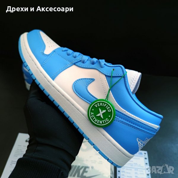 Nike Air Jordan 1 Low Unc 40 размер номер оригинални нови сини обувки унисекс мъжки маратонки , снимка 1